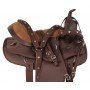 Light Weight Brown Synthetic Western Round Skirt Trail Horse Saddle Tack Set