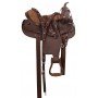 Light Weight Brown Synthetic Western Round Skirt Trail Horse Saddle Tack Set