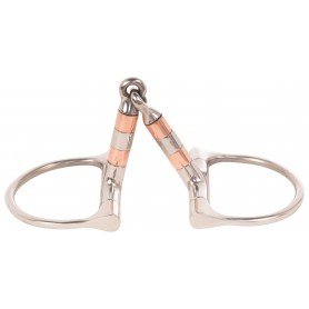 A1761 D-Ring Copper Roller Stainless Steel Snaffle Horse Bit