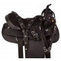 Gaited Black Synthetic Round Skirt Western Trail Horse Saddle Tack Set