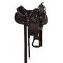 Gaited Black Synthetic Round Skirt Western Trail Horse Saddle Tack Set