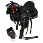 Gorgeous Black Red Show Saddle W Bridle Tack 15 16 17