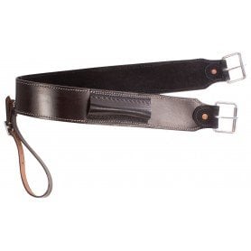 11063 Black Western Leather Back Cinch Buckle Rear Girth