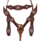 Antique Western Pleasure Hand Carved Leather Horse Tack Set