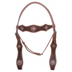 11057 Antique Western Pleasure Hand Carved Leather Horse Tack Set
