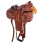 Western Hand Carved Leather Reining Trail Horse Saddle Tack Set