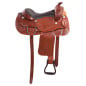 Western Hand Carved Leather Reining Trail Horse Saddle Tack Set