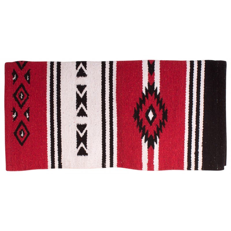Red New Zealand Wool Aztec Western Saddle Show Blanket 31x31