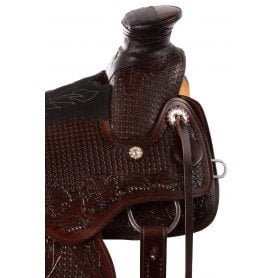 110835 14" Premium Wade Tree Dark Oil Western Roping Ranch Work Leather Horse Saddle Tack