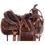 Antique Trail Ranching Western Leather Hand Carved Horse Saddle Tack Package