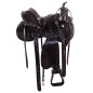 Black Leather Pleasure Trail Western Horse Saddle 15
