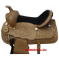 New 15-18 Natural Hand Carved Western Saddle With Tack