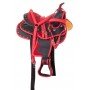 Red Crystal Synthetic Pony Kids Western Saddle Tack 10