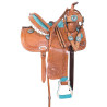 Light Turquoise Crystal Youth Kids Barrel Horse Saddle Tack Set