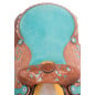 Western Barrel Racing Turquoise Show Crystal Leather Horse Saddle Tack