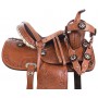 Western Youth Pony Horse Kids Barrel Trail Leather Saddle 10