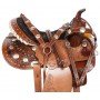 Arabian Silver Show Hand Carved Western Barrel Trail Horse Saddle 14 17
