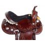Silver Concho Western Show Barrel Racing Premium Leather Horse Saddle Tack