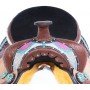 Crystal Flying Heart Western Barrel Racing Leather Horse Saddle Tack