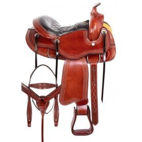 110916 Western Equitation Pleasure Trail Leather Gaited Horse Saddle Tack