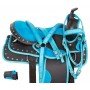 Blue Barrel Racer Western Synthetic Pleasure Trail Show Horse Saddle Tack Pad