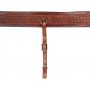 Navaho Feathers Design Premium Tooled Western Leather Back Cinch Bucking Strap