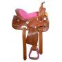 Pink Youth Kids Western Bling Show Horse Saddle Tack 12