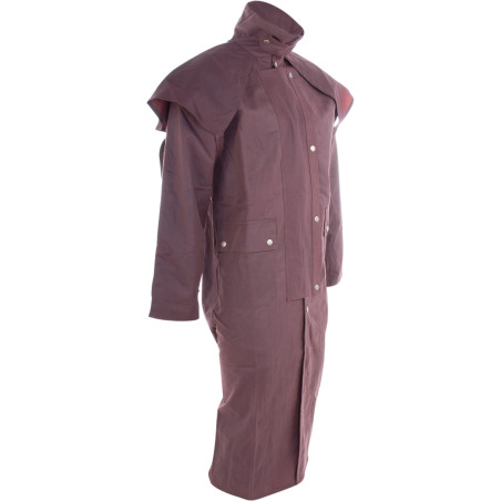Black Brown Duster Oil Skin Jacket Trench Coat S-6XL Premium Drover Waterproof 