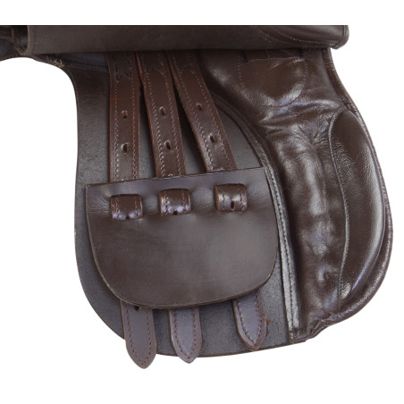 All Purpose Beginner English Leather Saddle 15 16 17 18 Black Brown Package 