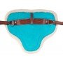 Turquoise Suede Leather Bareback Horse Saddle Pad With Stirrups