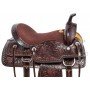 Black Brown Inlay Western Barrel Racer Pleasure Trail Leather Horse Saddle Tack