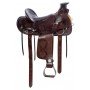 Dark Oil Wade Tree Roping Hard Seat Western Leather Ranching Horse Saddle Tack
