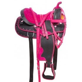 Pink Crystal Western Synthetic Light Weight Cordura Horse Saddle Tack