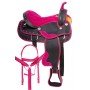 Pink Crystal Western Synthetic Light Weight Cordura Horse Saddle Tack