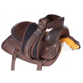 110952 Brown Cordura Western Synthetic Pleasure Trail Horse Saddle Tack
