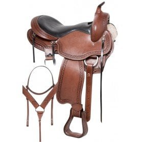 110949 Comfy Cush Western Gaited Trail Endurance Leather Horse Saddle Tack Package