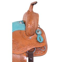 10953P Western Pony Turquoise Crystal Youth Kids Saddle Tack Set