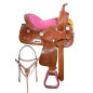 Pink Western Miniature Barrel Show Pony Saddle Tack 10"