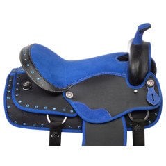 Royal Blue Trail Synthetic Western Horse Saddle Tack Set 9924