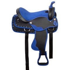 Royal Blue Trail Synthetic Western Horse Saddle Tack Set 9924