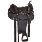 Contoured Black Gaited Western Synthetic Pleasure Trail Horse Saddle Tack Set