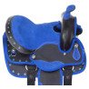 Blue Kids Barrel Racing Show Trail Western Mini Pony Synthetic Saddle Tack Set