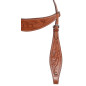 Beautiful Hand Carved Chestnut Western Leather Horse Tack Set Headstall Reins Breast Collar