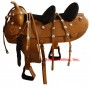 Golden Tan Double Seat Western Trail Saddle