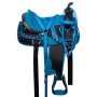 Blue Crystal Western Show All Purpose Barrel Trail Synthetic Horse Saddle Tack 16"