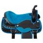 Blue Crystal Western Show All Purpose Barrel Trail Synthetic Horse Saddle Tack 16"