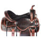 Antique Oil Western Tooled Pleasure Trail Leather Horse Saddle Tack 16