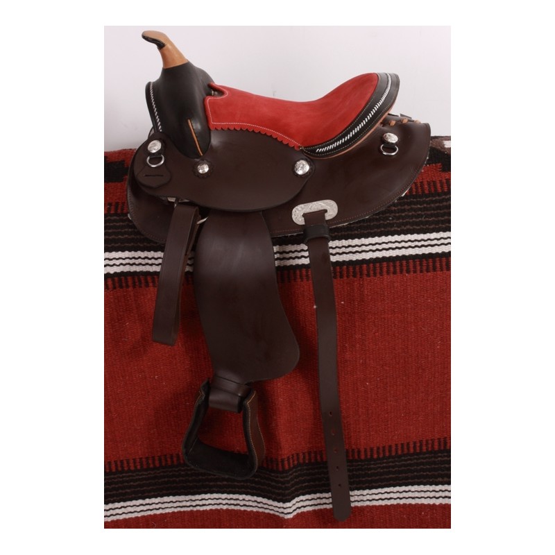Kids Brown Youth Western Saddle 12 Red seat