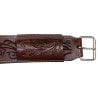 Brown Hand Carved Western Premium Leather Horse Saddle Back Cinch Flank Strap