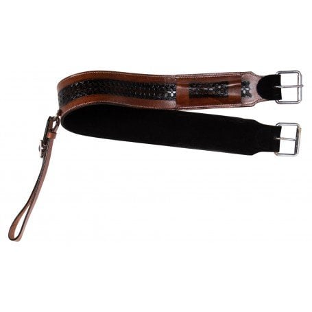 Antique Oil Hand Carved Western Horse Saddle Back Cinch Flank Strap Premium Leather